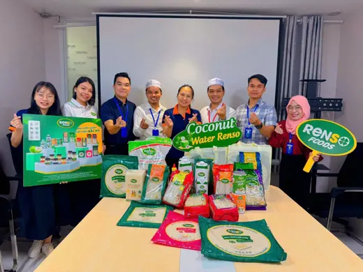 Halal-oriented Vietnamese food products presented at a supplier meeting